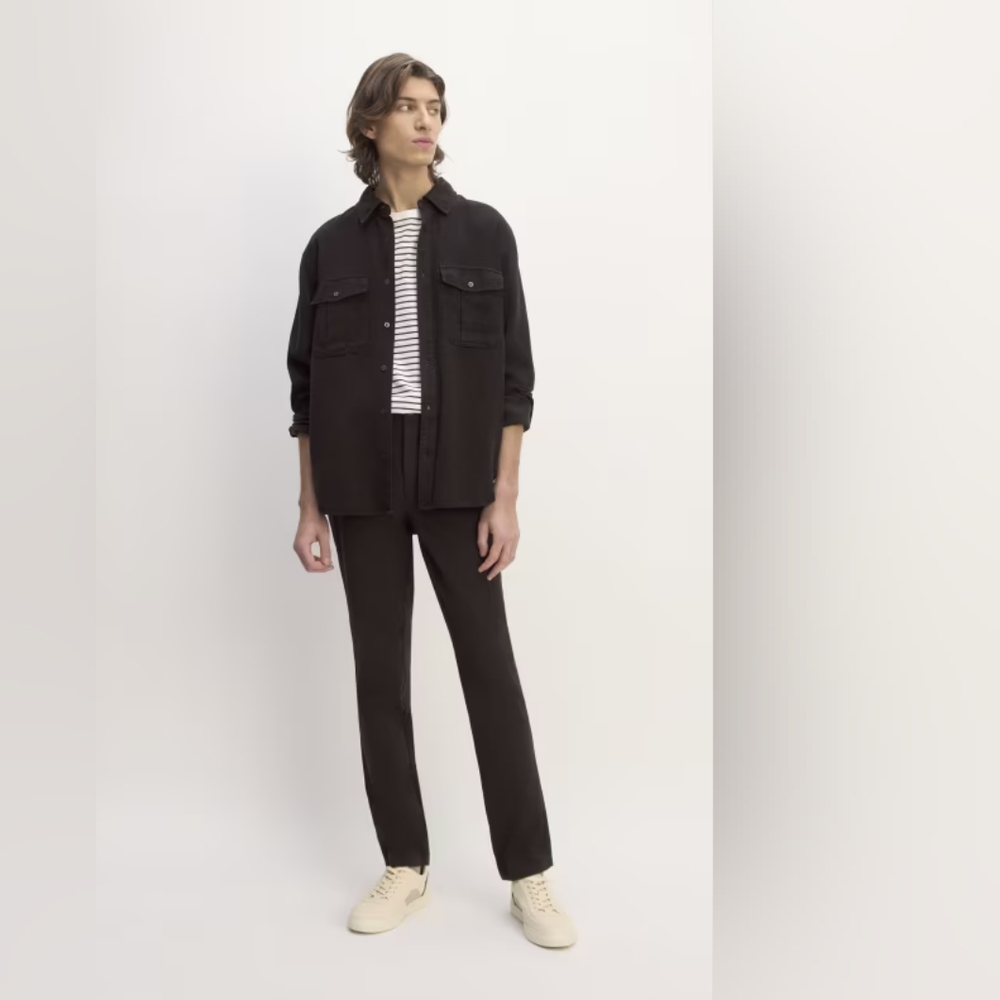 NWT EVERLANE Men's The Slim Fit Performance Chino Uniform 32x34 Black Pants